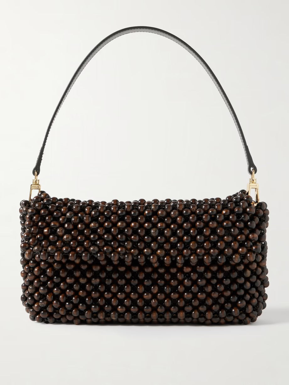 STAUD Timmy Shoulder Bag Dark Brown