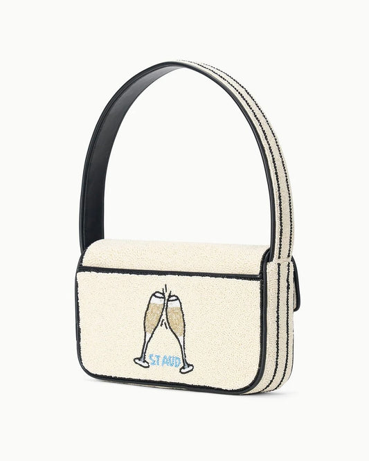 STAUD Tommy Beaded Bag Caviar Dreams