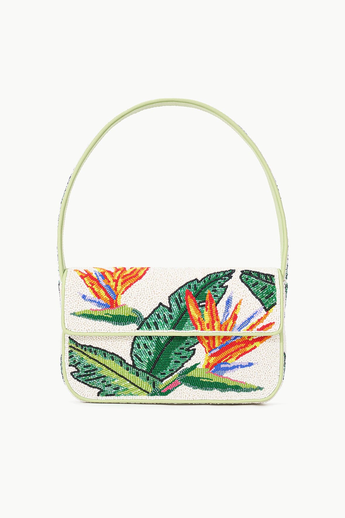STAUD Tommy beaded bag Birds of Paradise