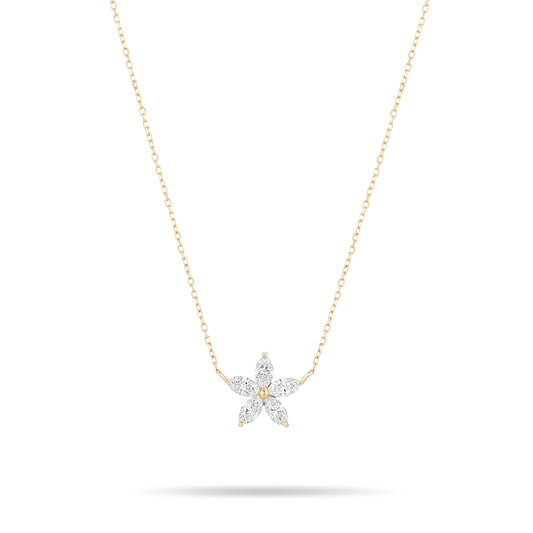 Paris Diamond Flower Necklace