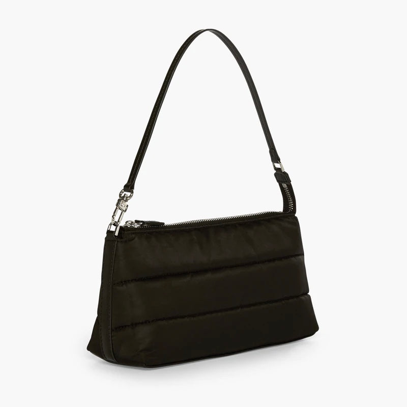 Kaia Nylon Shoulder Bag Black